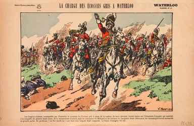 Anklagelse för Royal Scots Greys vid slaget vid Waterloo, c.1920