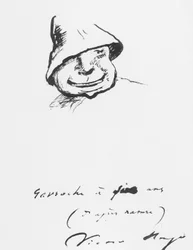 Gavroche vid fem år, teckning av Victor Hugo