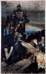 Les Orientales Ritning av en penna, gouache och akvarell av Victor Hugo (1802-1885) 1855-1856. Paris, B.N.
