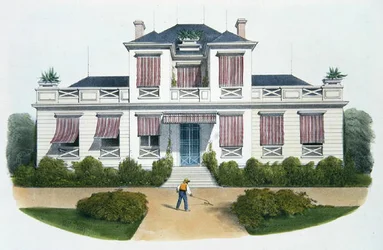 En italiensk villa, illustration från 