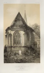Pittoresk arkitektur eller monument från 1400-talet. Och XVI. Århundraden: Frankrikes slott från XV och XVI århundraden: Pl. 56, Du Tilleul Church (Nedre Seine)