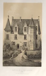 Pittoresk arkitektur eller monument från 1400-talet. Och XVI. Århundraden: Slott i Frankrike från XV och XVI århundraden: Pl. 57, Château De La Poissonnière (Sarthe)