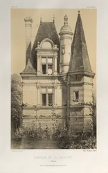 Pittoresk arkitektur eller monument från 1400-talet. Och XVI. Århundraden: Slott i Frankrike av XV och XVI århundraden: Pl. 64, Château De La Sauloye (Mayenne)