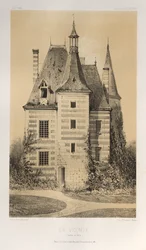 Pittoresk arkitektur eller monument från 1400-talet. Och XVI. Århundraden: Slott i Frankrike av XV och XVI århundraden: Pl. 75, La Vicomté (Saône et Loire)