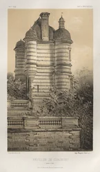 Pittoresk arkitektur eller monument från 1400-talet. Och XVI. Århundraden: Frankrikes slott av XV och XVI århundraden: Pl. 76, Pavillon De Chaumont (Saône et Loire)