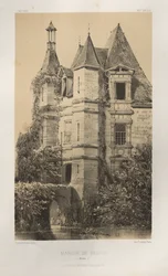 Pittoresk arkitektur eller monument från 1400-talet. Och XVI. Århundraden: Frankrikes slott från XV och XVI århundraden: Pl. 78, Manoir de Belvau (Corrèze)