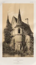 Pittoresk arkitektur eller monument från 1400-talet. Och XVI. Århundraden: Frankrikes slott av XV och XVI århundraden: Pl. 98, Manoir d