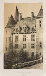 Pittoresk arkitektur eller monument från 1400-talet. Och XVI. Århundraden: Frankrikes slott av XV och XVI århundraden: Pl.100, Château de Saligny (Alliers)
