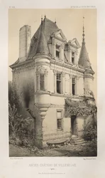 Pittoresk arkitektur eller monument från 1400-talet. Och XVI. Århundraden: Chateaux De France av XV och XVI århundraden: Pl. 9, Old Chateau of Villeneuve (Yonne)