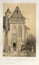 Pittoresk arkitektur eller monument från 1400-talet. Och XVI. Århundraden: Chateaux De France av XV och XVI århundraden: Pl.2, Portal för kyrkan Villiers Sur-Tholon (Yonne)