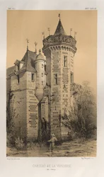 Pl. 28, Chateau De La Verdiere Ille en Vilaine, publicerad 1860.