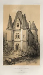 ...pl. 70, herrgård i Villechétive Nièvre, 1860.