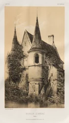 ...pl. 98, herrgård i Ansac Corrèze, 1860.