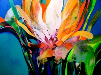 Livfull abstrakt blomning