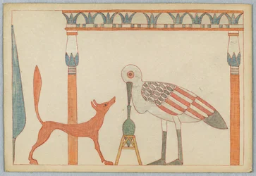 Räven och storken, Illustration till Aesops fabler
