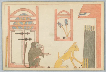 Apan och katten, Illustration för Aesops fabler