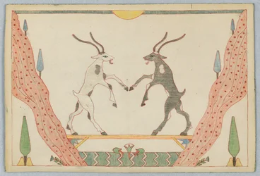 De två getterna, illustration till Aesops fabler