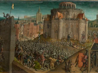 Titus erövring av Jerusalem (olja på panel) (detalj av 470981)