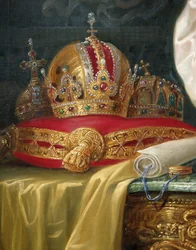 Detalj från Franz Joseph I av Österrike, ca 1916 (olja på duk)