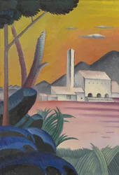 Landskap med kontrasterande trädformer, II,