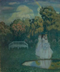 Park badande i skuggor, 1904