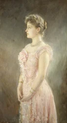 Porträtt av kejsarinnan Alexandra Fyodorovna av Ryssland 1872-1918, hustru till tsar Nicholas II, 1901