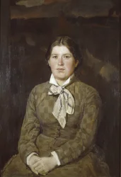 Porträtt av Alexandra Vladimirovna Vasnetsova, konstnärens fru, 1878