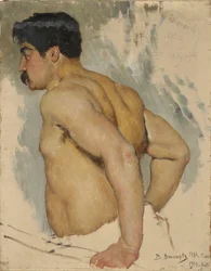 Porträtt av konstnären Nikolai Kuznetsov 1850-1929, 1884.