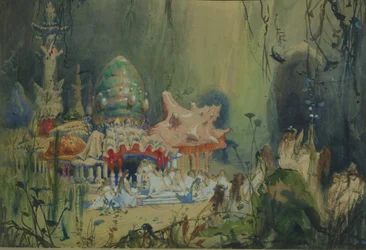 Undervattensriket. Scenografi för operan Rusalka av A. Dargomyzhsky, 1884