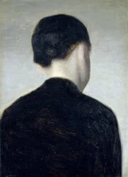 Sittande figur, sedd bakifrån (Anna Hammershøi), 1884