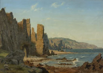 Strandformation på Bornholm. Scen från Rø