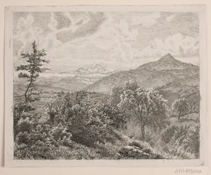 Höga bergslandskap