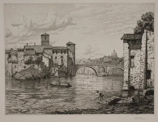 Lämna se Ponte Rotto i Rom