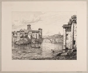 Lämna se Ponte Rotto i Rom