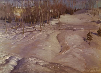 Vinterlandskap. Mars kväll, ca. 1900