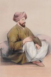 Major Eldred Pottinger, Bombay Artillery, knuten till den politiska tjänsten
