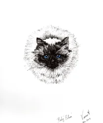 Babyboll, 2015, (bläck på papper)