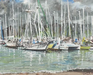 Coffs Harbour, Australien, 1998, (Akryl på canvas)