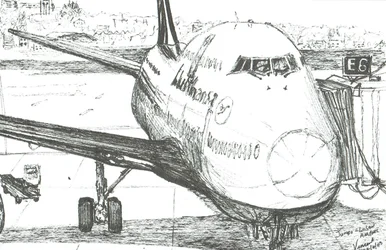 Jumbo Jet på Logan Airport, 2003