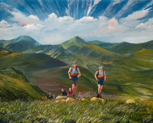 Mark and the Joss Naylor Challenge, 2024 (olja på duk)