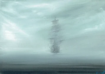 Pacific Dawn, 2017, (olja på dukskiva)