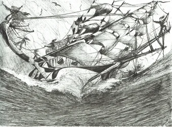 Storm Creators Arcticic Ocean, 2017, (Bläck på papper)