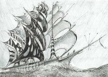 Storm Creators Karibiska havet, 2017, (bläck på papper)