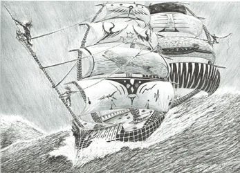 Storm Creators Irish Sea, 2017, (Bläck på papper)