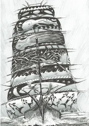 Storm Creators Red Sea, 2017, (bläck på papper)