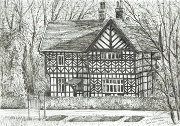 The Gatehouse at Bramhall Park, 2007, (bläck på papper)