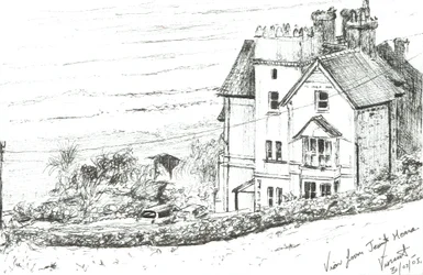 Jesuithuset på den walesiska kusten, 2005, (Bläck på papper)