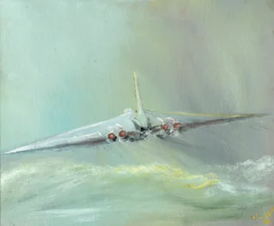 Vulcan B1 sortie, 2016, (olja på dukskiva)