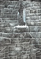 sida 11, Slottet i skogen Findhorn, 2006, (bläck på papper)