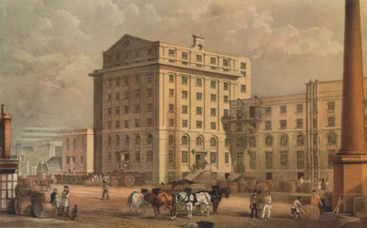 Sockerraffinaderi på Leman Street, Stepney, London, 1851